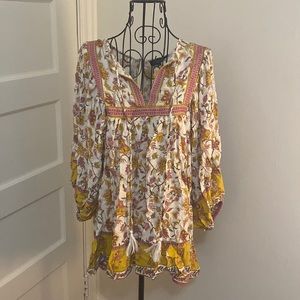 Rachel Zoe Floral Boho Top - Yellow and Pink